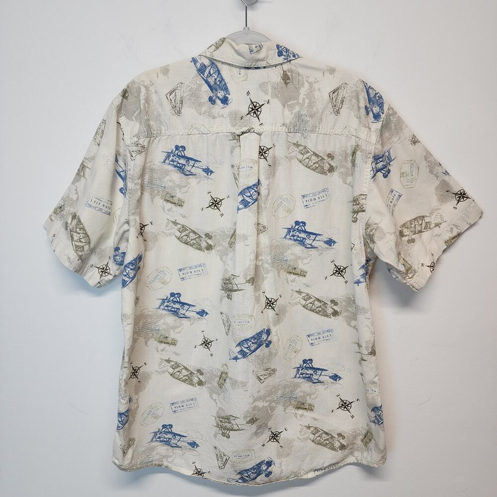 Vintage Basic Editions Airplane Button Front Shir… - image 2